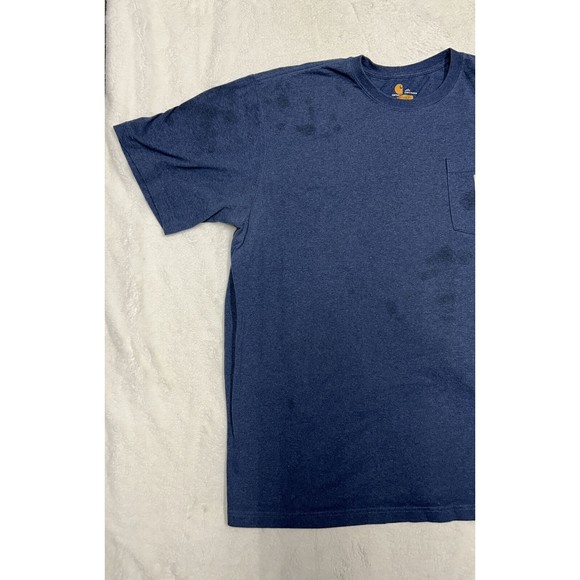 Carhartt Shirt Original Fit Size 2XL Heavyweight Workwear Pocket Blue K87-413 - Picture 2 of 13